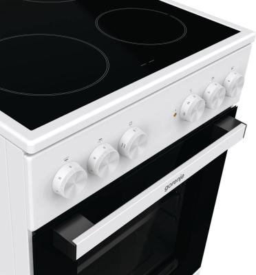 Плита Электрическая Gorenje GEC5A12WG-B белый стеклокерамика (без крышки)