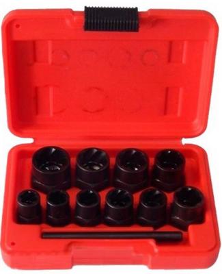 AV Steel Набор головок-экстракторов коротких 10 предметов и выколотка 9-19мм шт AV-921090