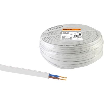 TDM Шнур ШВВП 2х0,75 ГОСТ 100м, белый SQ0120-0010