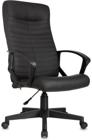 Кресло руководителя Бюрократ CH-480LT черный эко.кожа крестов. пластик