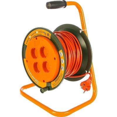 GLANZEN Удлинитель силовой на катушке 4 гн. 20 метров ПВС 2x0,75 1300 Вт ЕВ-20-002 00-00001112