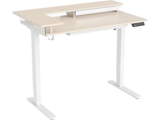 Стол для компьютера Cactus CS-EDL-DWT столешница ДСП светлый дуб каркас белый 120x71x60см