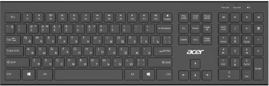 Клавиатура Acer OKR300,  USB, Радиоканал, черный [zl.kbdee.014]