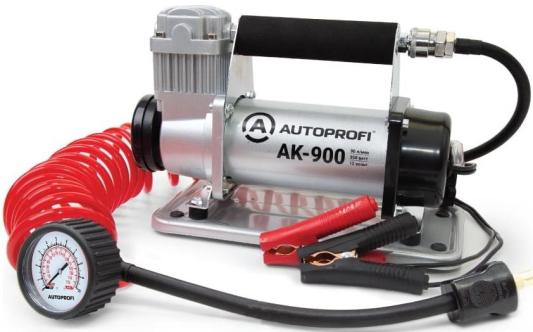 AUTOPROFI Компрессор воздушный , 90 л./мин., 12v/30a, 350w, шланг 5 м., шнур питания 3 м., питание от акб, клапан для регулир. давления, воздушный фильтр, набор из 4-х переходников для надувн. изделий, переходники для накач. лодок, сумка AK-900