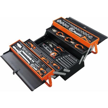 KENDO Набор инструментов в переносном ящике для инструментов 5 лотков 88 предметов 90202