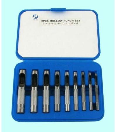 CNIC Набор высечек пробойников из 9-ти шт. от 3 до 12мм в пласт. чемодане ОТ206 54666