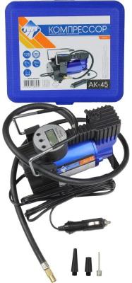 Nova Bright Компрессор АК-45, до 45 л/мин., 100 PSI, 12В, синий металлический корпус, пластиковый кейс, цифровой манометр, автостоп 36449