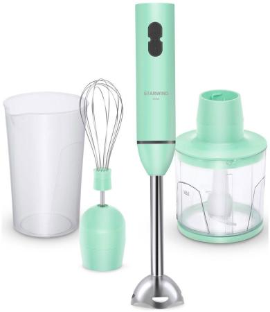 Блендер погружной Starwind SBP1113c 750Вт белый/зеленый