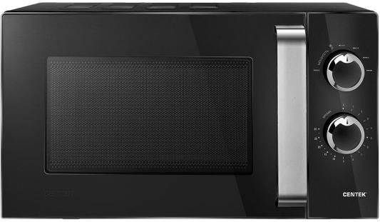 Centek СВЧчерный 900W 23л 6 реж увелкамера диаметр тарелки 270 мм таймер подсветка CT-1570