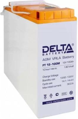 Аккумуляторная батарея Delta FT 12-100 M 12В/100Ач, клемма Болт М6 (508х110х223мм (238мм); 29кг; Срок службы 10-12лет; Г