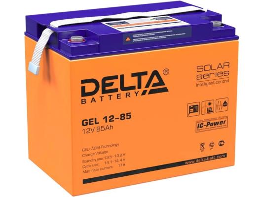 Аккумуляторная батарея Delta GEL 12-85 12В/85Ач, клемма Болт М6 (260х168х219мм (219мм); 25,2кг; Срок службы 10-12лет; Га