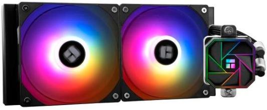 Система жидкостного охлаждения Thermalright Aqua Elite Black 240 ARGB V3, радиатор 240 мм, толщина 27 мм, 1550 об/мин, 26 дБА, PWM, черный, ARGB подсветка