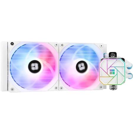 Система жидкостного охлаждения Thermalright Aqua Elite White 240 ARGB V3, радиатор 240 мм, толщина 27 мм, 1550 об/мин, 26 дБА, PWM, белый, ARGB подсветка