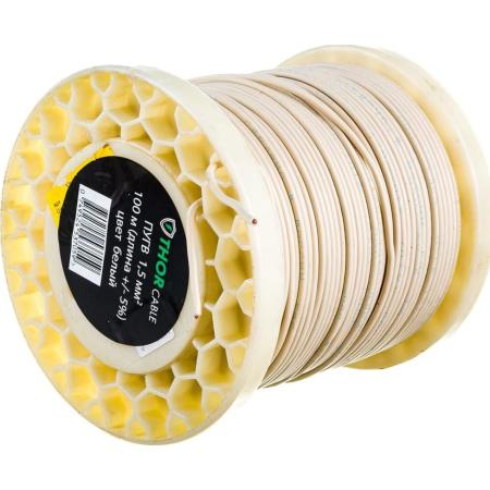 Торкабель Провод ПУГВ 1,5 белый 100м на катушке 0749524537059