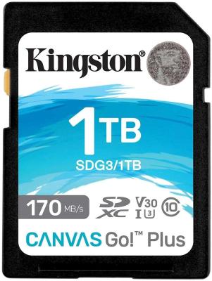 Карта памяти SD XC 1000 ГбGb Kingston Canvas Go! Plus