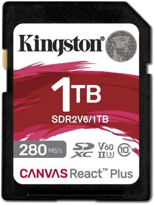 Карта памяти SD XC 1000 ГбGb Kingston Canvas React Plus