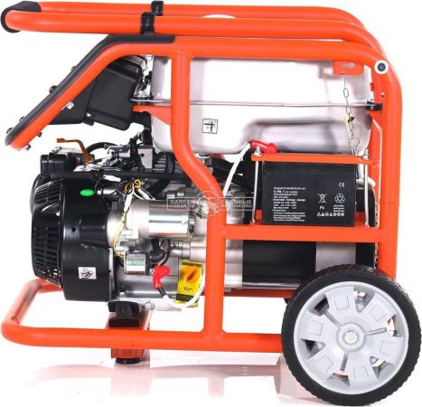 Kranz KR-16-1135 Генератор бензиновый KR5500EA, 5,5кВт, 230В, 25л, коннектор автоматики, электростартер