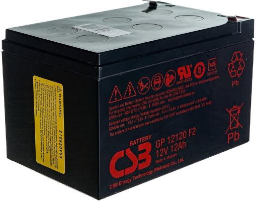 Аккумуляторная батарея REVOLTER GP 121212В,  емкость 12Ач, клемма F2 (151х98х95мм (96мм); Срок службы 5лет; Гарантия 1г)