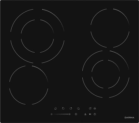 Варочная панель электрическая DARINA 6Р Е 327 B черный