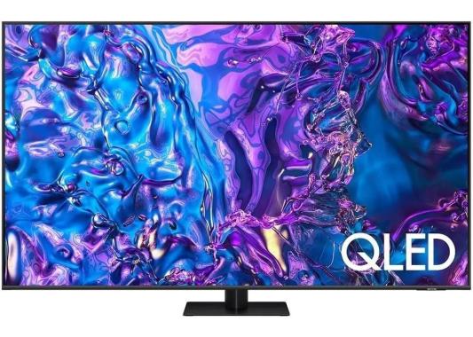 Телевизор ЖК 65'' Samsung/ 65", QLED, Ultra HD, Tizen Smart TV, 120 Hz, HDR10+, Wi-Fi, Voice, DVB-T2/C/S2, Bluetooth, CI+(1.4), FreeSync Premium, 20W, OTS Lite, 3HDMI, 2USB, Titan Gray 2024