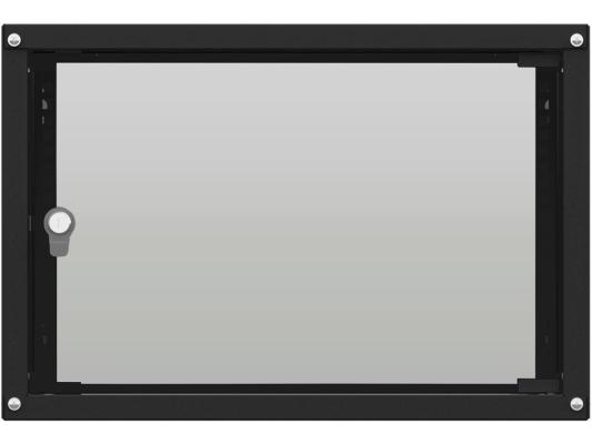 Шкаф коммутационный NTSS Lime (NTSS-WL6U5560GS-BL) настенный 6U 550x600мм пер.дв.стекл несъемн.бок.пан. 30кг черный 12кг
