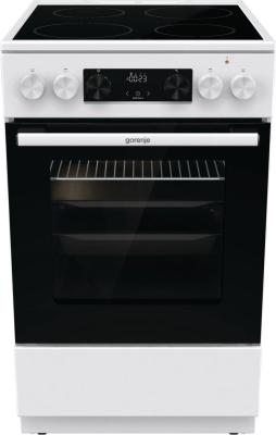 Плита Электрическая Gorenje GEC5C42WG белый стеклокерамика (без крышки)