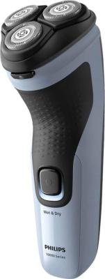 Бритва роторная Philips X3003/00 реж.эл.:3 питан.:аккум. голубой/черный