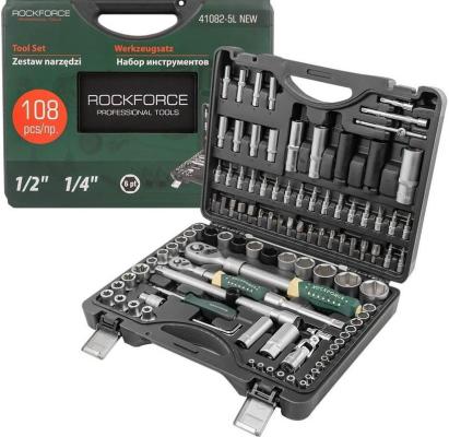 Rockforce Набор инструмента 108пр.1/4",1/2" 6гр. RF-41082-5L NEW RF-41082-5LNEW(53000)