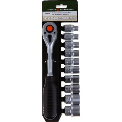 Дело Техники Набор головок 6-гр. с трещоткой 1/2" 11 пр.10,11,12,13,14,15,17,19,22,24ДТ/12 620711