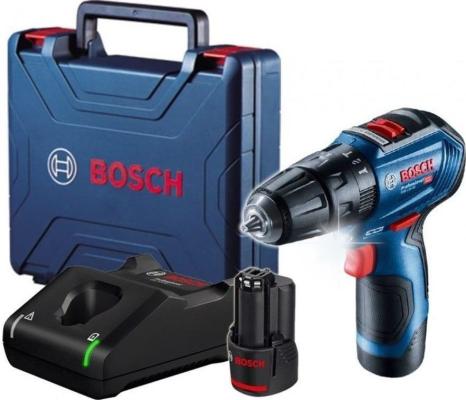 Дрель-шуруповерт Bosch GSB 12V-30 аккум. патрон:быстрозажимной (кейс в комплекте) (06019G9100)