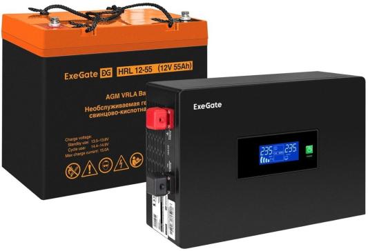 Комплект ИБП Exegate EX295993RUS + батарея 55Aч EX285652RUS 1шт 1000VA
