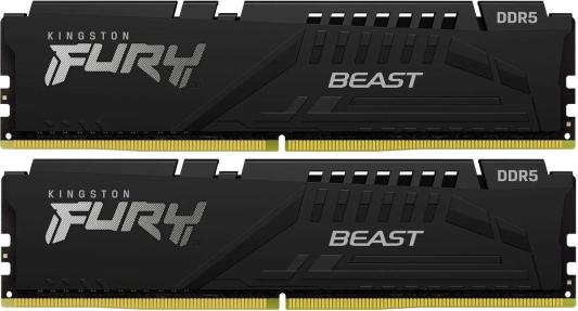Оперативная память для компьютера Kingston Fury Beast DIMM 16Gb DDR5 6000 MHz KF560C30BBEK2-16