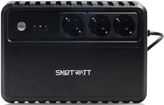 Источник бесперебойного питания Smartwatt Safe 800 480Вт 800ВА черный