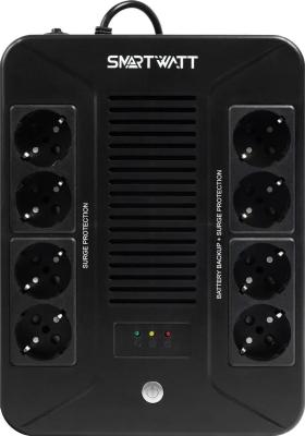ИБП SMARTWATT UPS SAFE PRO 800 Line-interactive 800VA/480W Brick (Euro x8, LED, 275x210x95(мм), 5,8 кг, гарантия 24мес.
