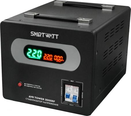 Напольный стабилизатор напряжения SMARTWATT AVR TOWER 3000RF (140W - 260W, 3000VA, 3 кВт, 50-60 Гц, LED-дисплей, релейны