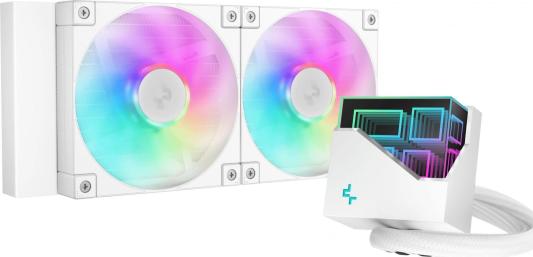 Система водяного охлаждения Deepcool LT240 ARGB Soc-AM5/AM4/1151/1200/1700 белый 4-pin 38.71dB Al 1504gr Ret (R-LT240-WHAMNC-G-1)