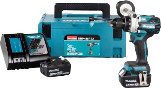 Дрель-шуруповерт Makita DHP486RTJ аккум. патрон:быстрозажимной (кейс в комплекте)