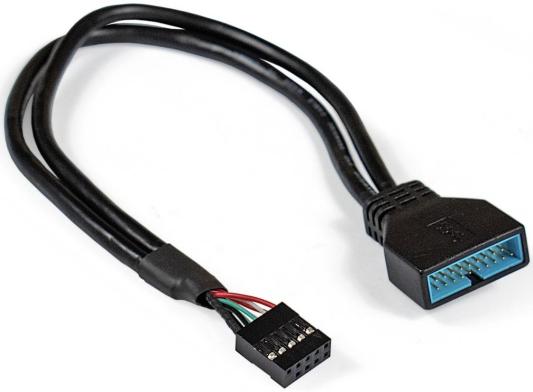 Кабель-переходник USB 2.0-USB 3.0 ExeGate EX-CC-U3U2-0.3 (9pin(F)/19pin(M), 0,3м)