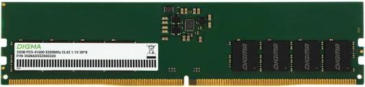 Оперативная память для компьютера Digma DGMAD55200032D DIMM 32Gb DDR5 5600 MHz DGMAD55200032D