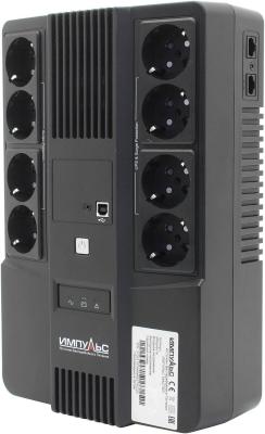 Источник бесперебойного питания Импульс Мастер 800 Интерактивная, 800 VA / 480 W, Tower, Schuko, LED, Serial+USB, USB MT80103 (Уценка, б/у)