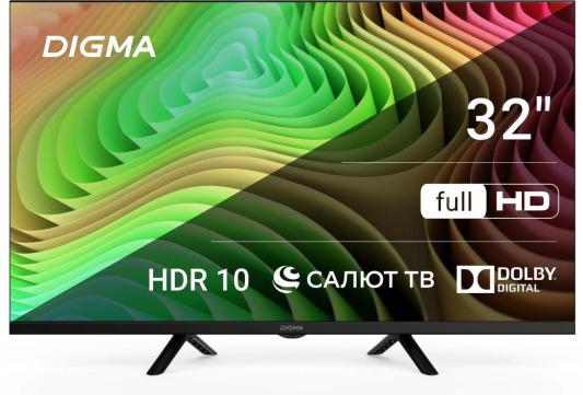 Телевизор LED Digma 32" DM-LED32SBB36 Салют ТВ Frameless Metal черный FULL HD 60Hz DVB-T DVB-T2 DVB-C DVB-S DVB-S2 USB WiFi Smart TV