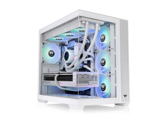 Корпус Thermaltake View 380 TG ARGB белый без БП ATX 6x120mm 2x140mm 1x200mm 2xUSB3.0 audio bott PSU