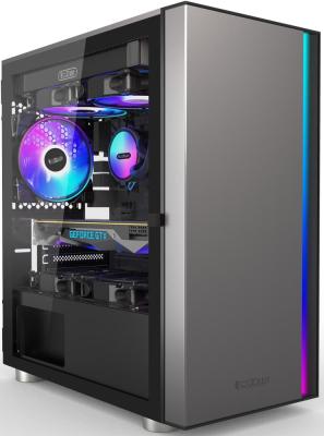 Корпус без блока питания/ PCCOOLER LM300 ARGB BK, Flat Mid Tower, Black, TG, 0.45 SPCC, 1x120mm mATX, mITX 170/330/150mm 2x2.5", 2x3.5", 5xPCI 1xUSB-A 3.0, 2xUSB-A 2.0 375x205x427mm