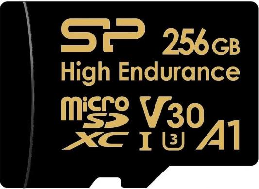 Карта памяти microSDXC 256 ГбGb Silicon Power Golden High Endurance + SD адаптер