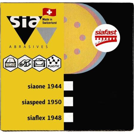 sia Abrasives Шлифовальный круг на липучке siaflex 1948 упак 50шт sf50-125-8-080