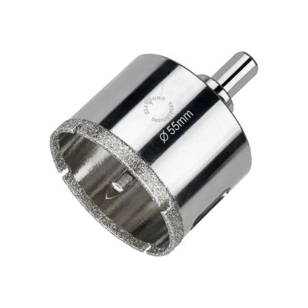 Diamond Industrial Коронка алмазная по керамограниту с центрирующим сверлом 55мм DIDCSC055