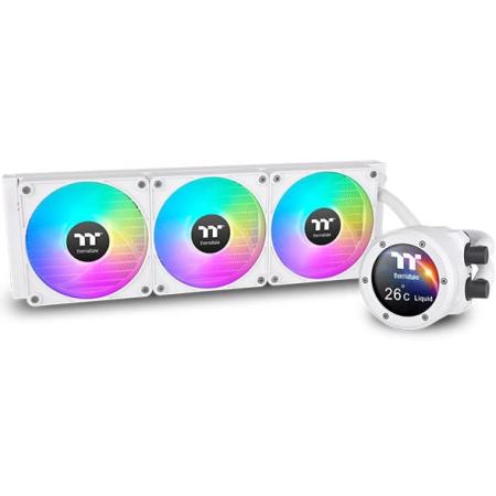 Система водяного охлаждения Thermaltake TH360 V2 Ultra EX Snow ARGB Soc-AM5/AM4/1151/1200/1700 белый 4-pin 28.5dB Al+Cu LCD Ret (CL-W426-PL12SW-A)