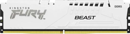 Оперативная память для компьютера Kingston Fury Beast White DIMM 16Gb DDR5 6000 MHz KF560C36BWE2-16