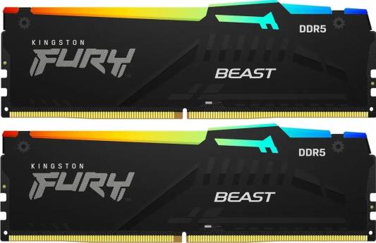 Оперативная память для компьютера Kingston Fury Beast RGB DIMM 32Gb DDR5 6000 MHz KF560C36BBE2AK2-32