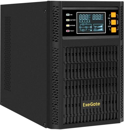 ИБП On-line ExeGate PowerExpert TL-1000.LCD.AVR.2SH.USB.RS232.SNMP <1000VA/1000W, On-Line, PF=1, LCD, 2*Schuko, RS232, USB, SNMP-slot, встроенные батареи 12V 7.2Ah - 2шт, Tower, металлический корпус, Black>